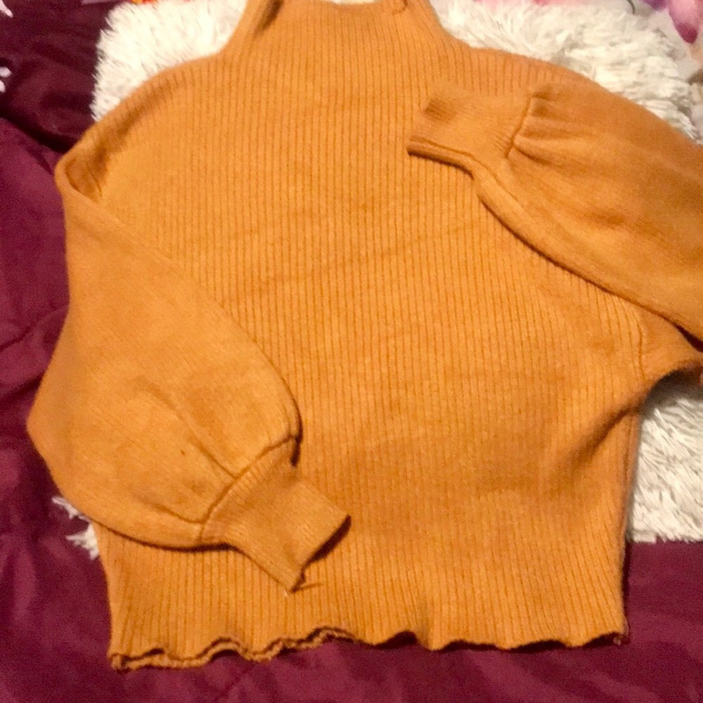 Wheat color crop top sweater size s/m